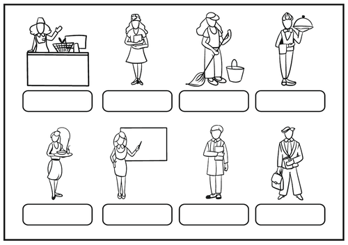 Occupation printable flash cards coloring pages matching worksheets teaching resources