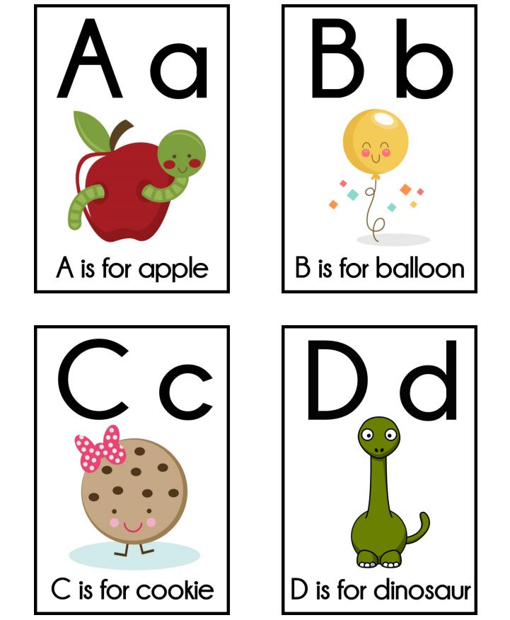 Sets of free printable alphabet flashcards