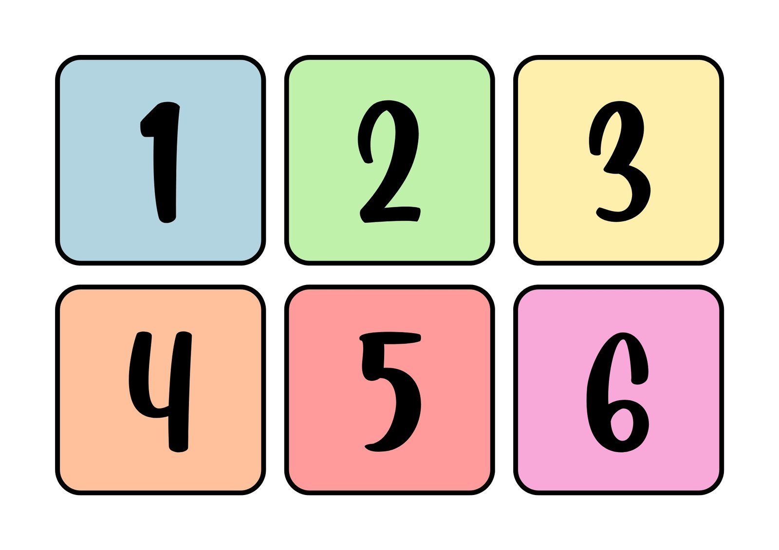 Free and customizable numbers templates