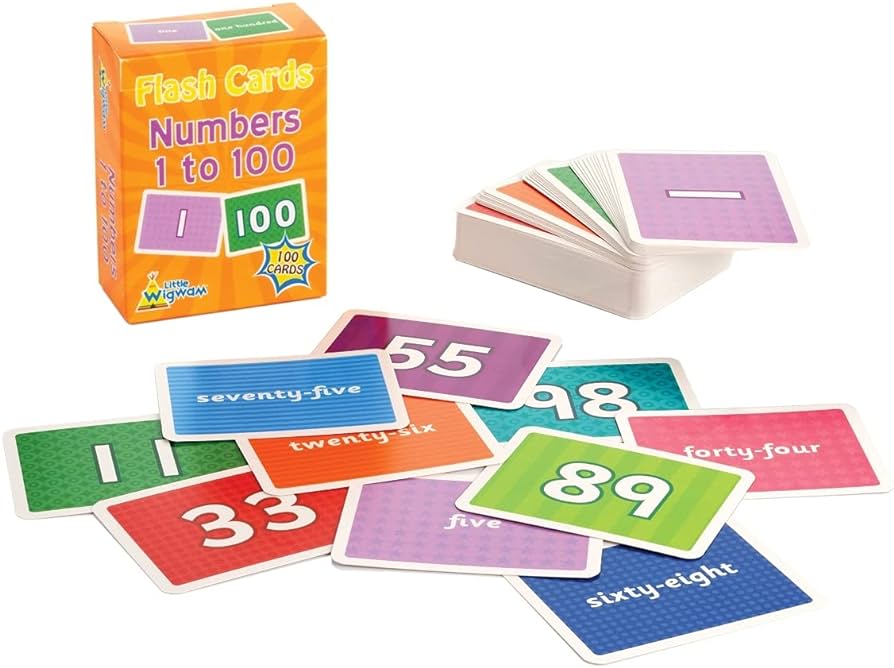 Little wigwam numbers to flash cards