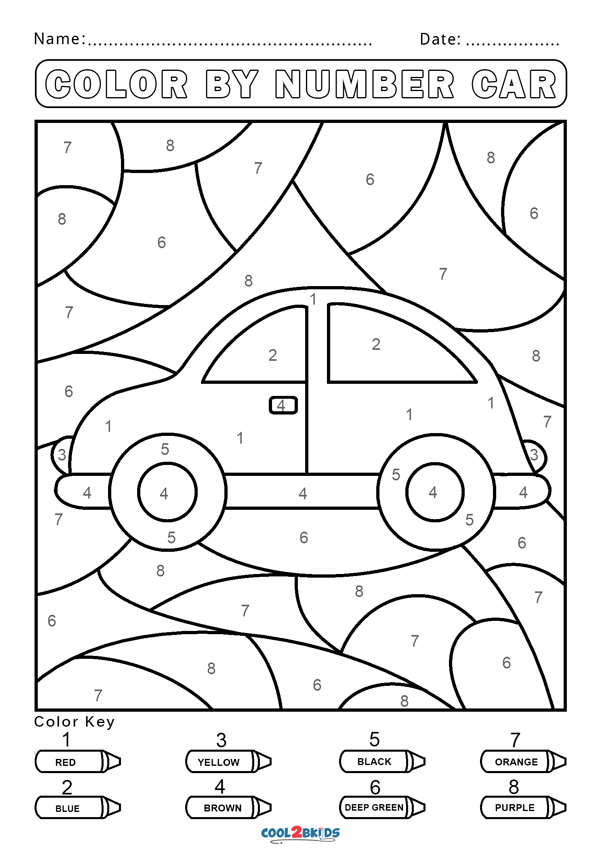 Free color by number worksheets