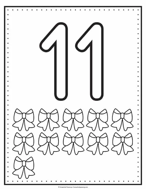 Printable number coloring pages for early learners