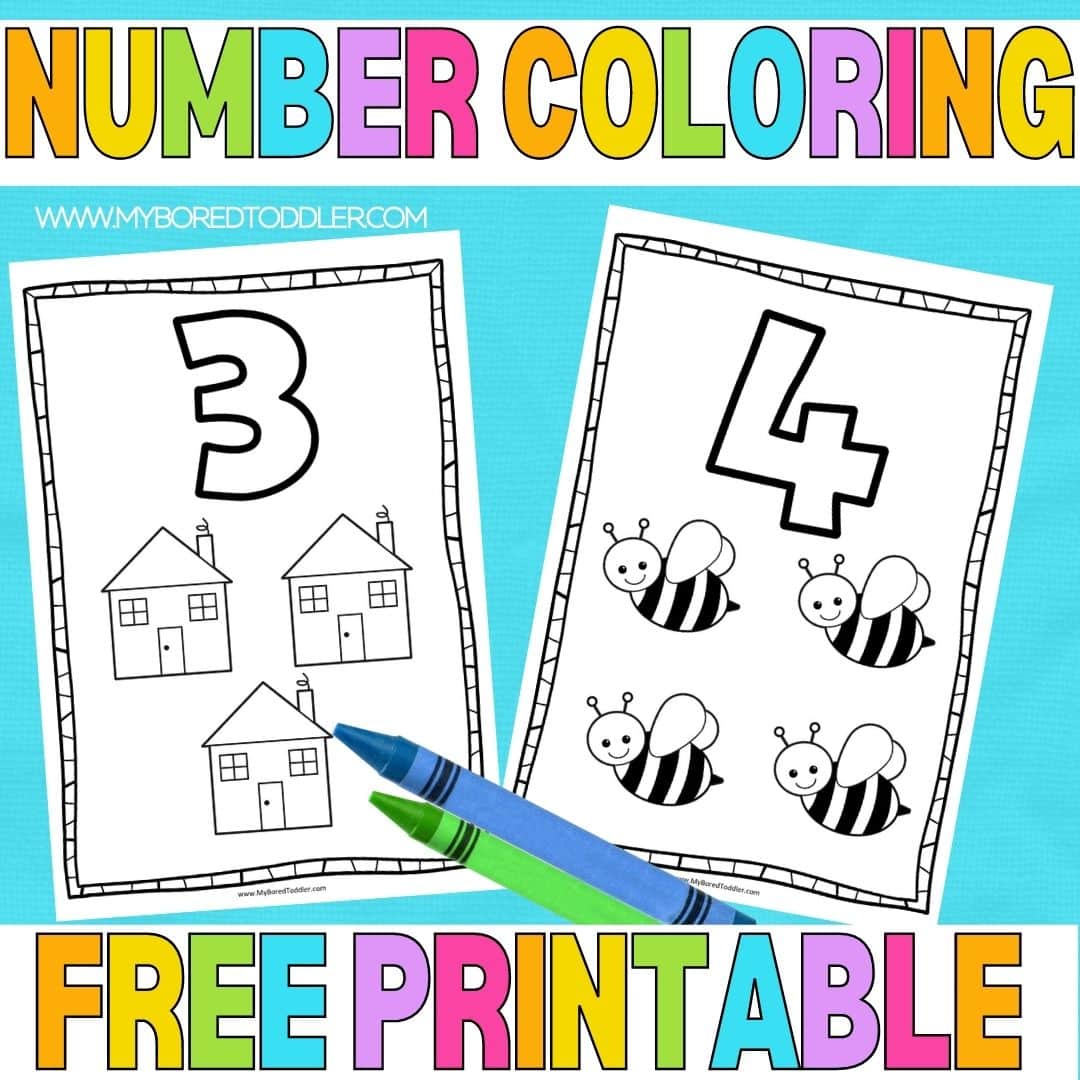 Free printable numbers to ten coloring sheets