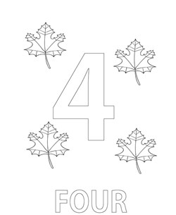 Numbers coloring pages