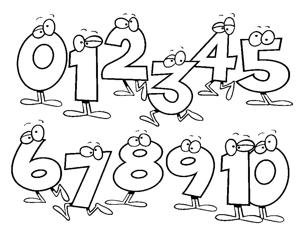 Coloring pages numbers coloring pages for kids