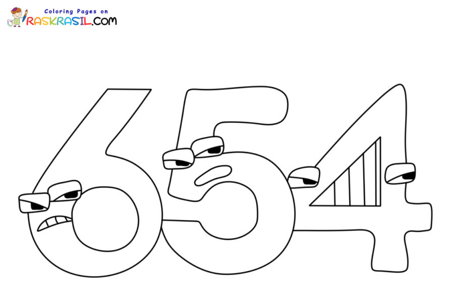 Numbers lore coloring pages