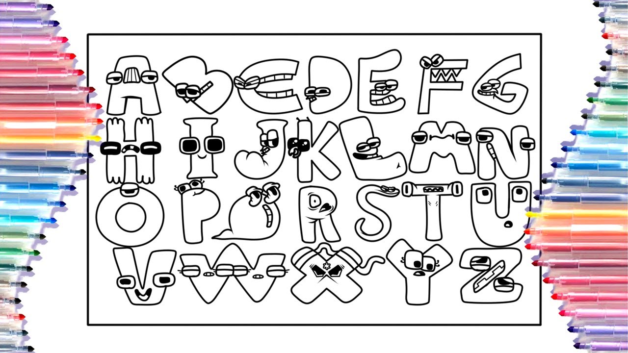 Coloring pages alphabet lore a