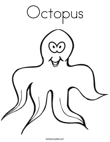 Octopus coloring page