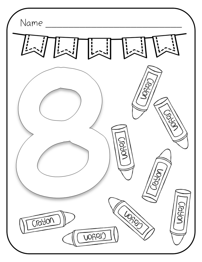 Number coloring pages