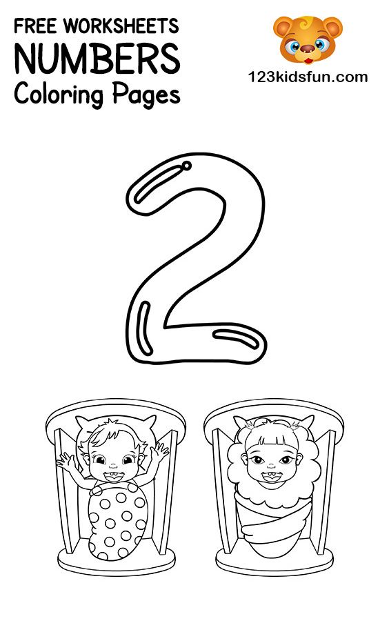 Free printable number coloring pages