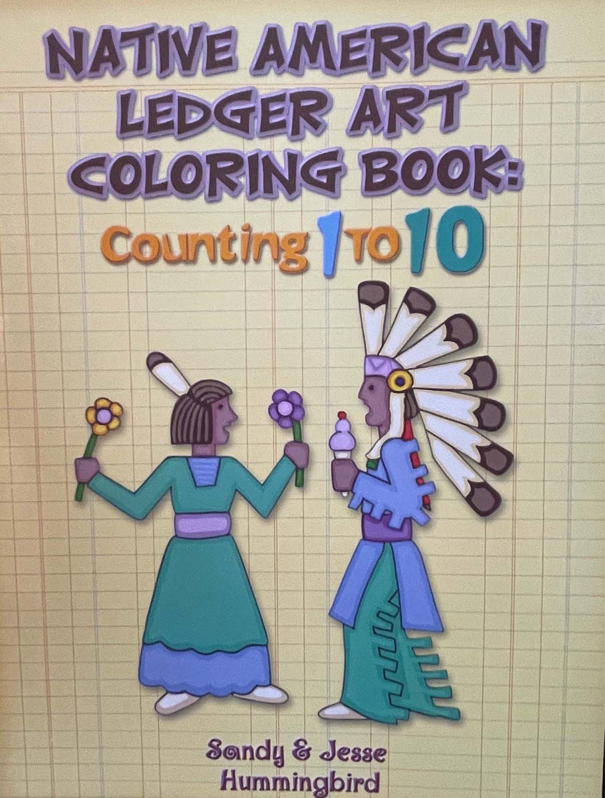 Native american ledger art coloring book counting to â cahokia mounds