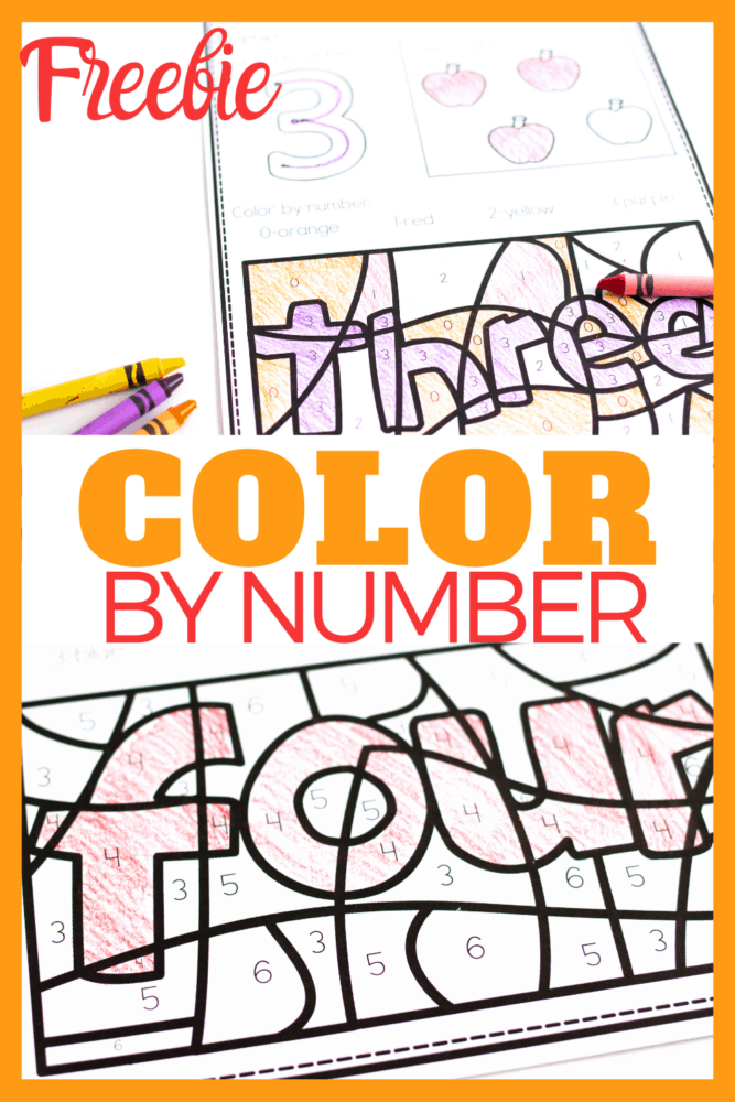 Free color by number color worksheets for