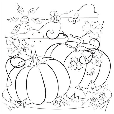 Pumpkin coloring page free printable coloring pages