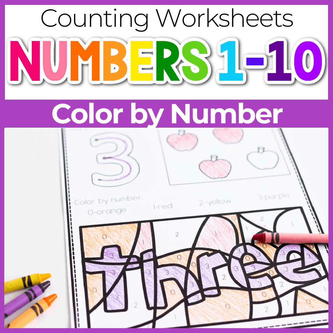 Free color by number color worksheets for