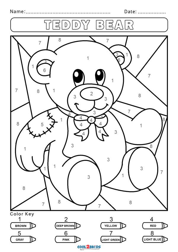 Free color by number worksheets