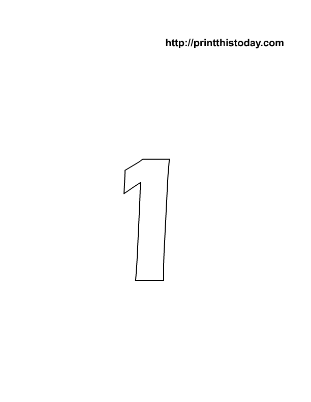 Number coloring pages