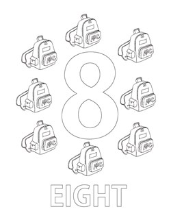 Numbers coloring pages