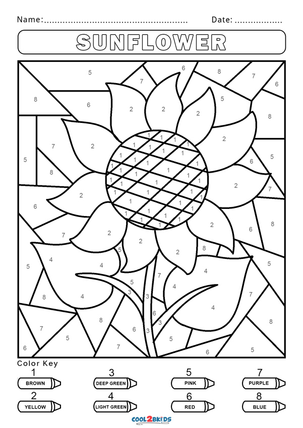 Free color by number worksheets