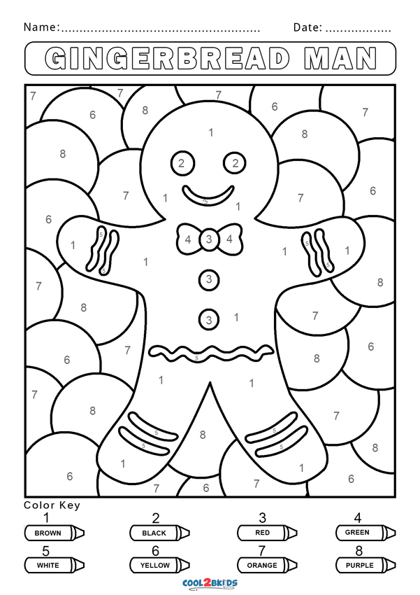 Free color by number worksheets