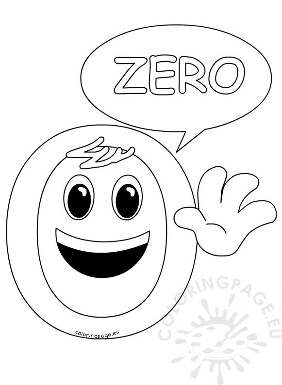 Happy number number preschool printable coloring page