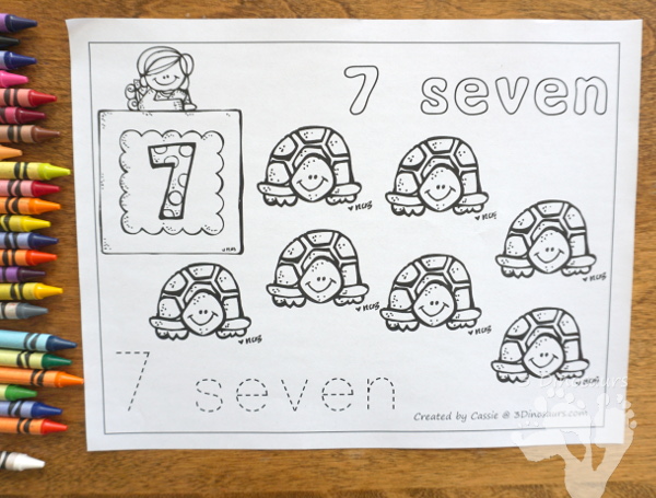 Easy to use free number coloring pages printable dinosaurs