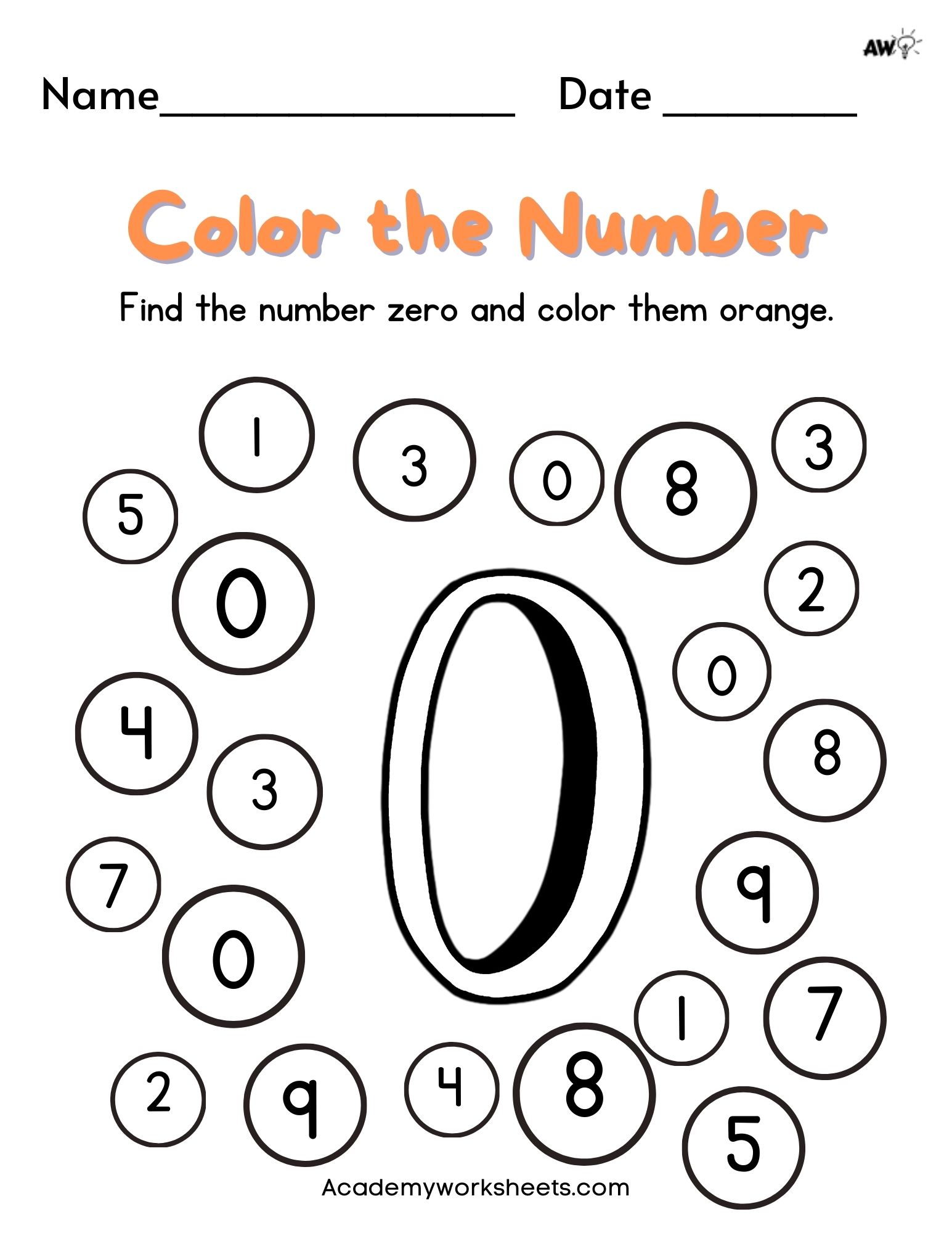 Fun and free color the number worksheets