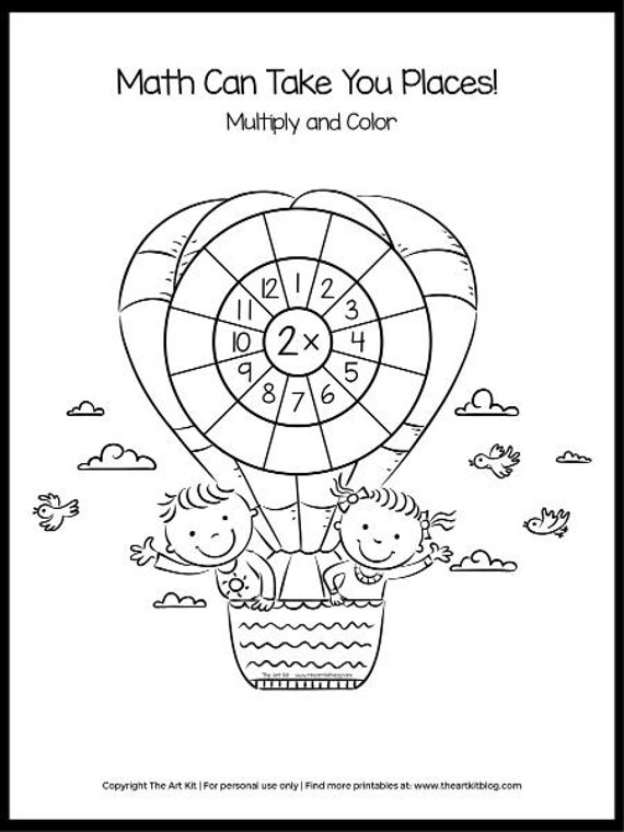 Multiplication coloring pages worksheets