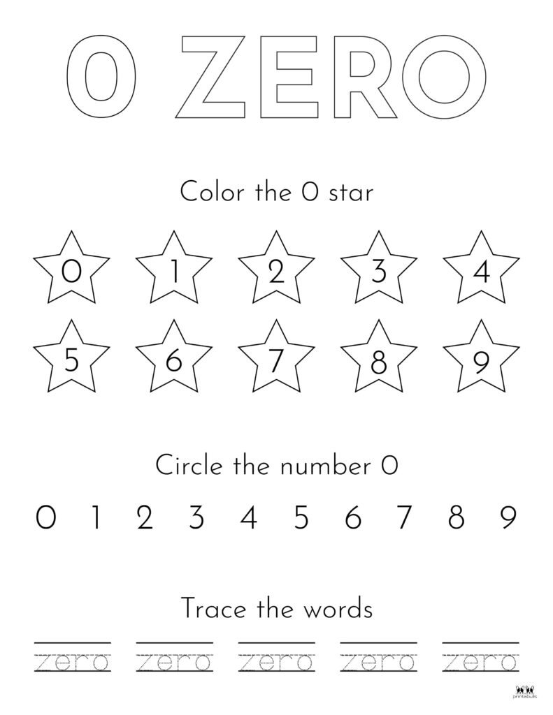 Number tracing worksheets