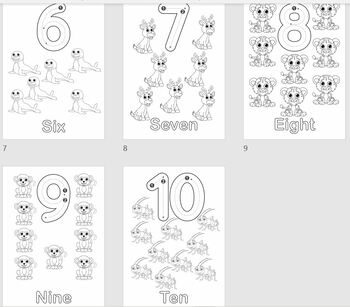 Number coloring pages to