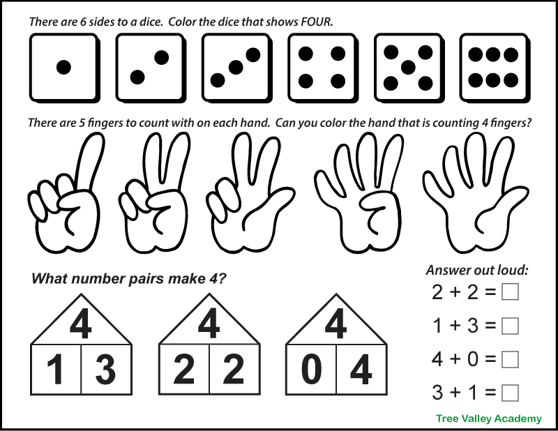 Number bonds to free math printables