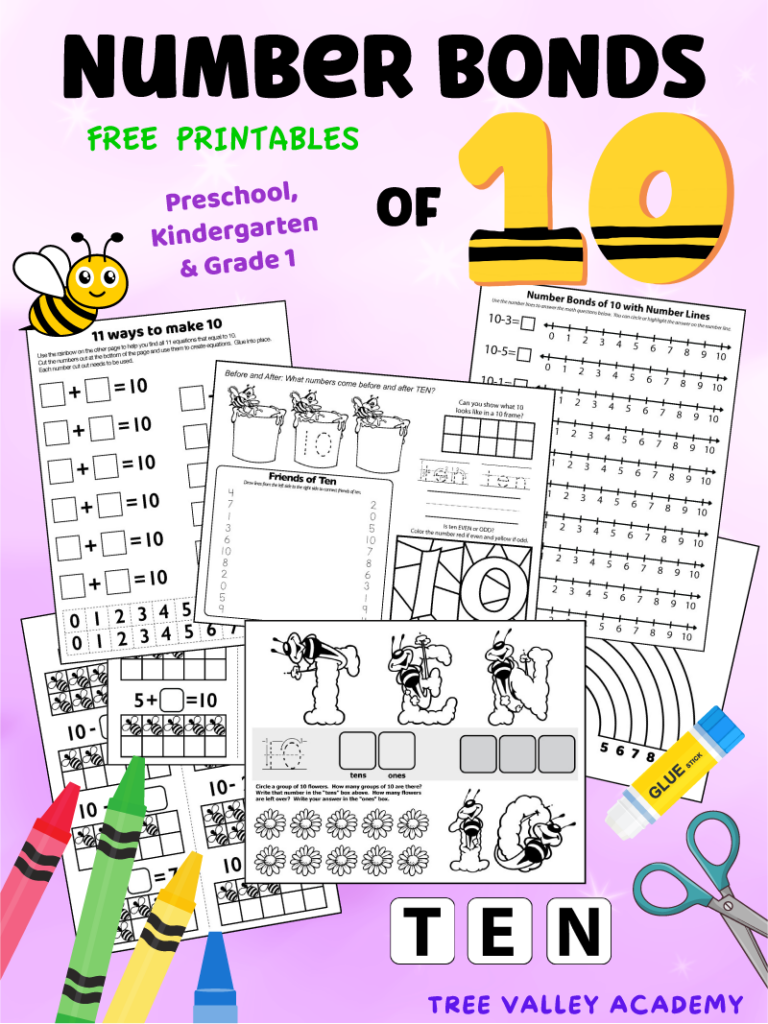 Number bonds to worksheets