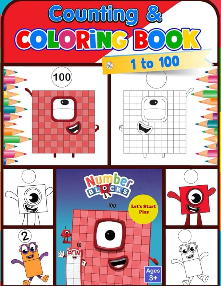 Number to blocks counting coloring book count coloring to