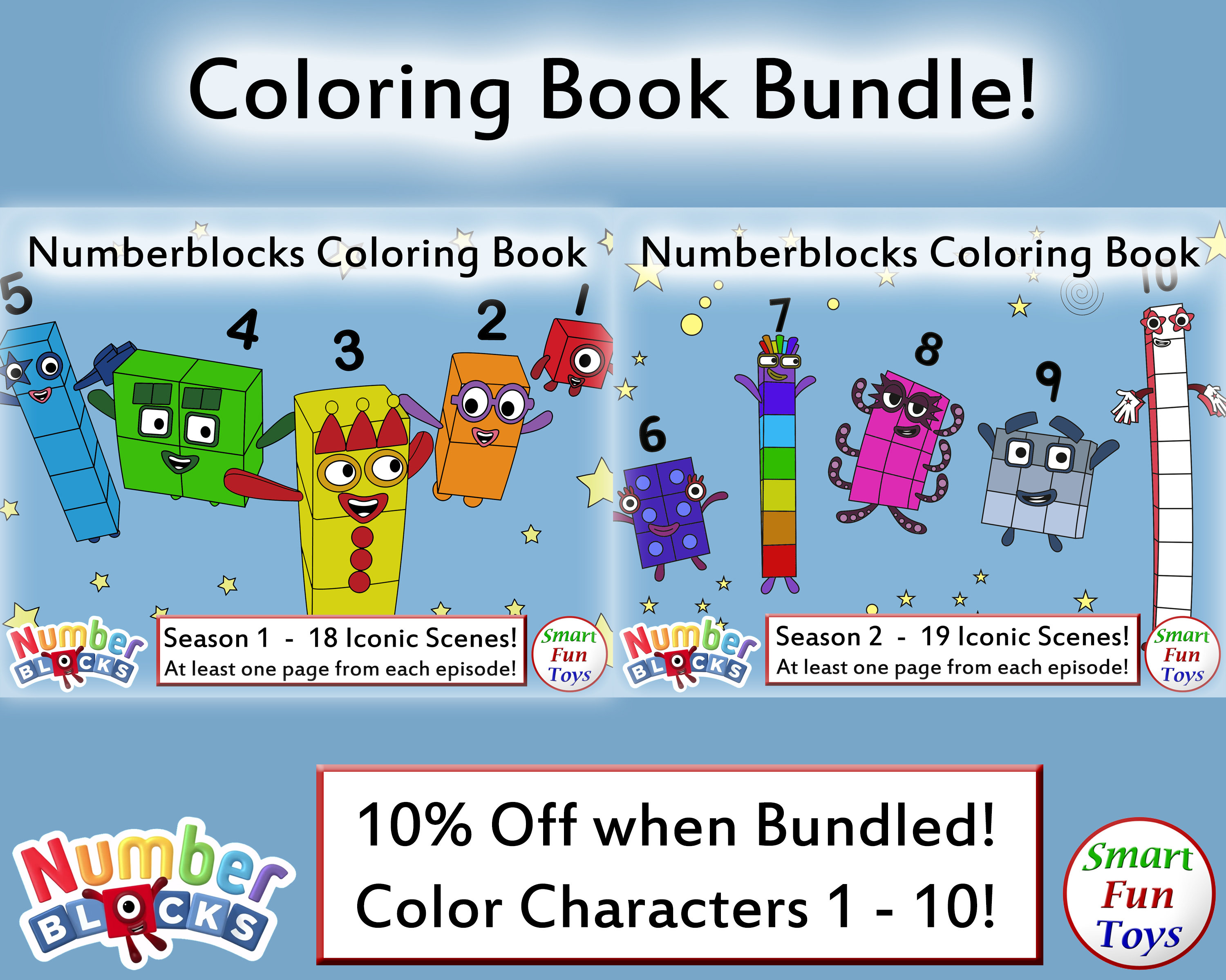 Numberblocks coloring book bundle off normal price