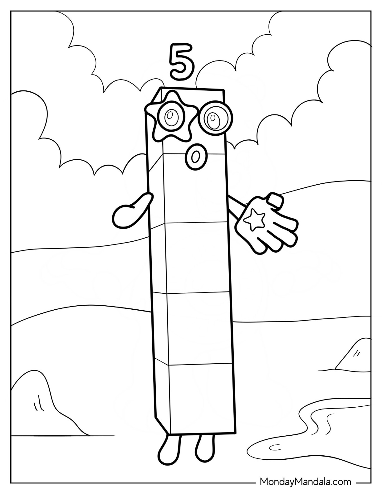 Numberblocks coloring pages free pdf printables