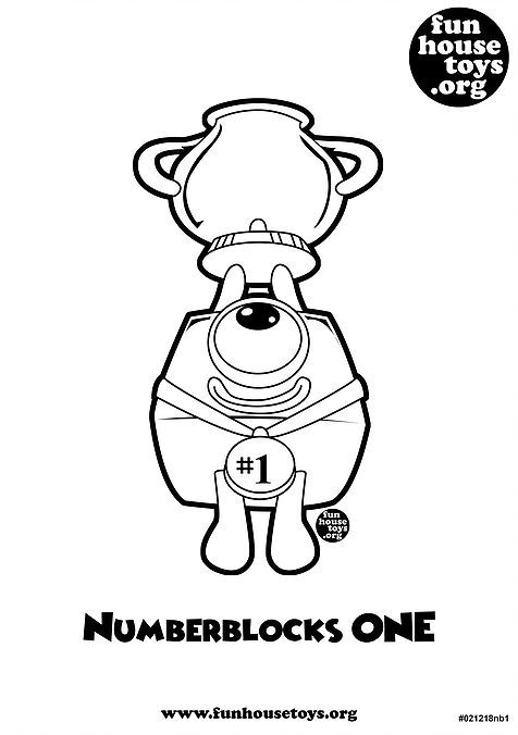 Numberblocks one printable coloring page coloring for kids activities for kids coloring books