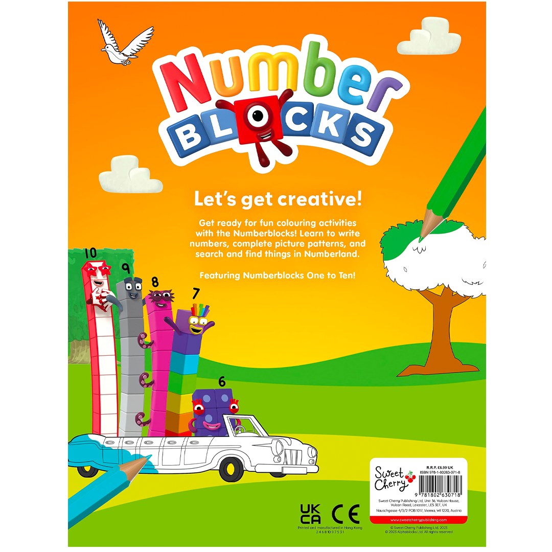 Numberblocks colouring fun a colouring activity book â blocks shop