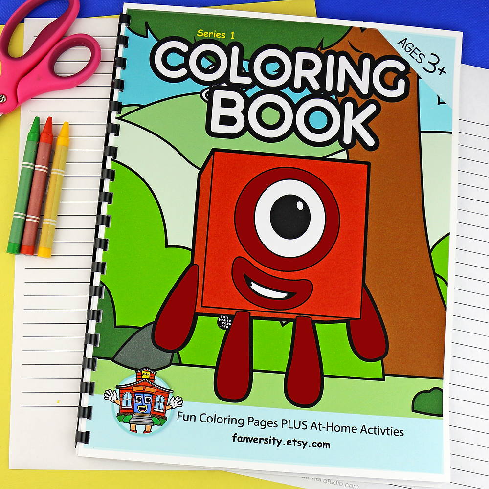 Numberblocks to coloring book