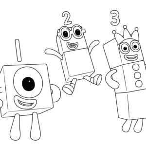 Numberblocks coloring pages printable for free download