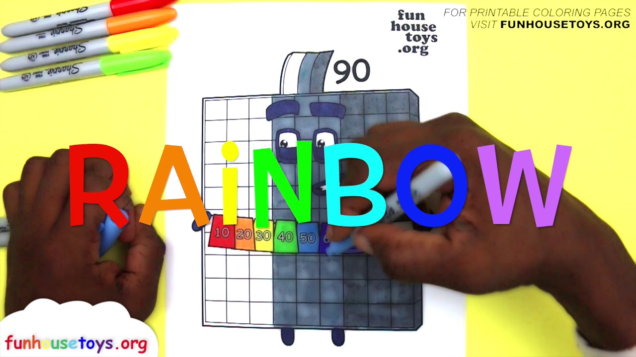 All new numberblocks coloring page for kids colorful number blocks colors fun house toys