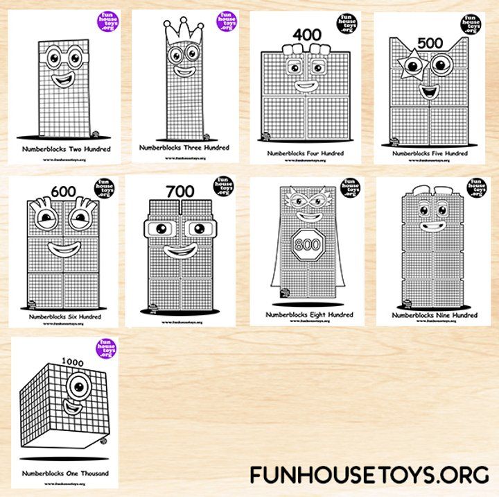 Number blocks bbc ideas fun printables for kids printable coloring pages coloring pages