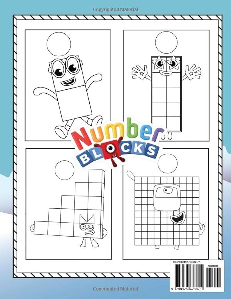 Number blocks counting coloring book new edition number counting and coloring to