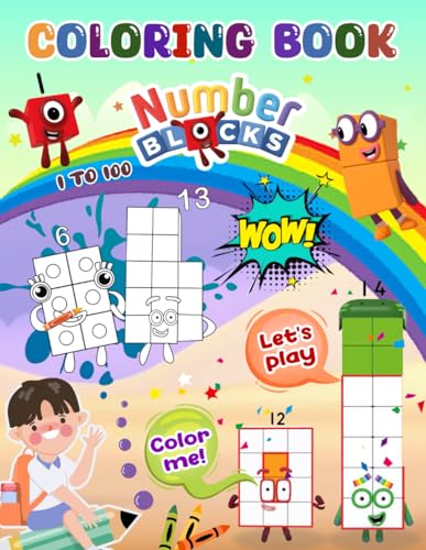 Number blocks to coloring book includes fun samples of number blocks for kids ages and up the vividly designed numbers keep kids excited to color and experiment by emmas book