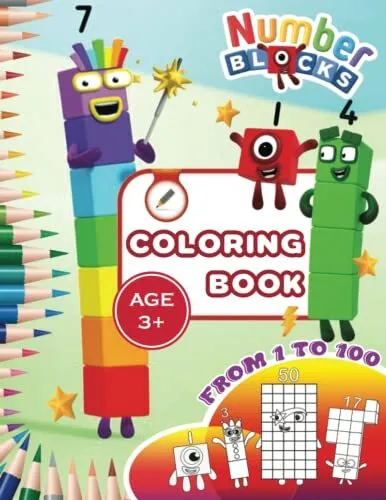 Coloring book number to blocks coloring number to blocks creative