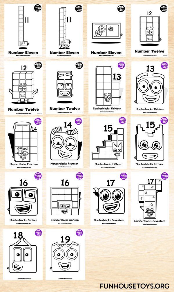 Fun house toys numberblocks cool coloring pages coloring pages for kids diy busy books