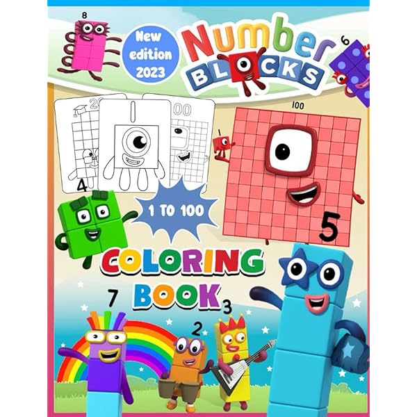 Number blocks to coloring book coloring to