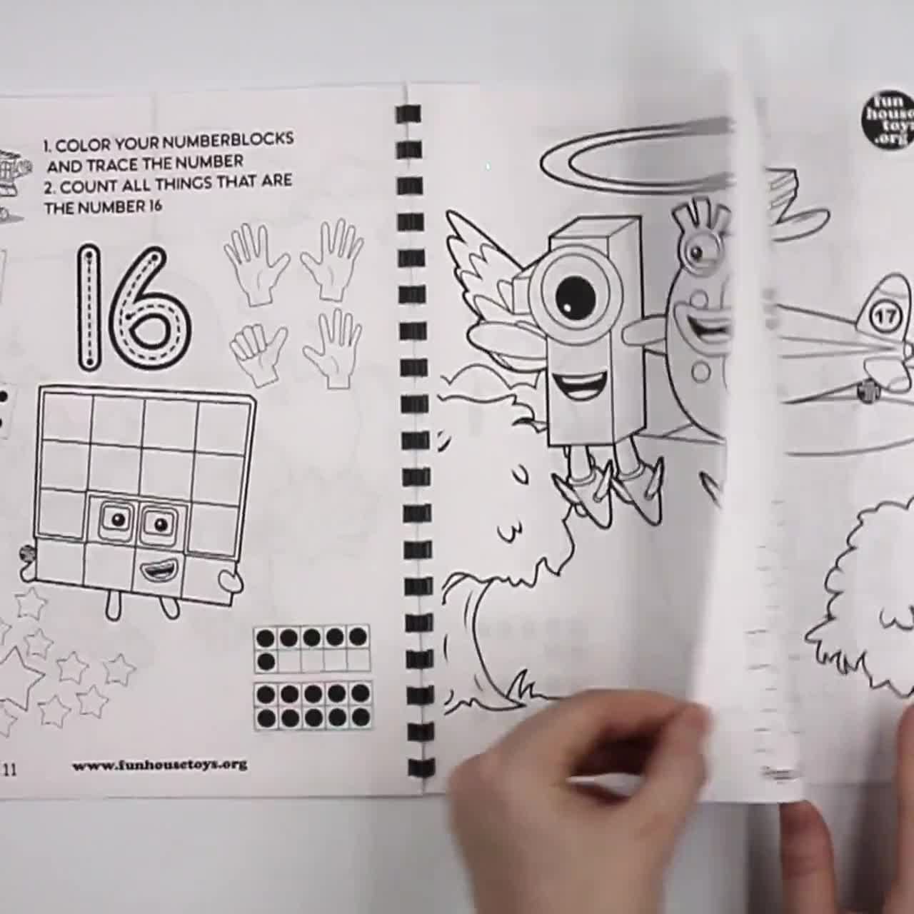 Numberblocks to coloring book prints