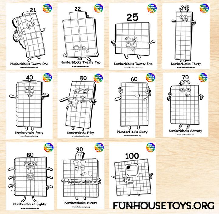 Numberblocks funhousetoys kids printable coloring pages coloring pages free preschool printables