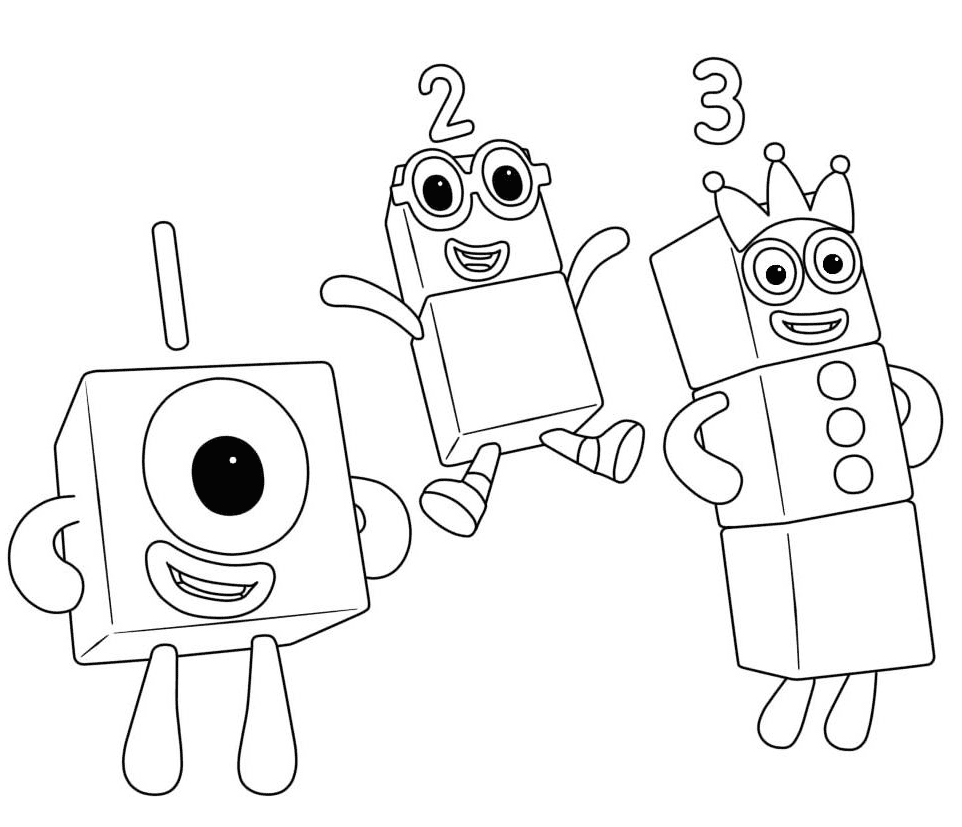 Numberblocks coloring pages