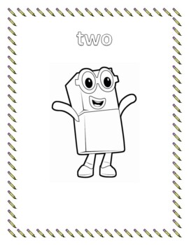 Numberblocks coloring pages by zainab arshad tpt