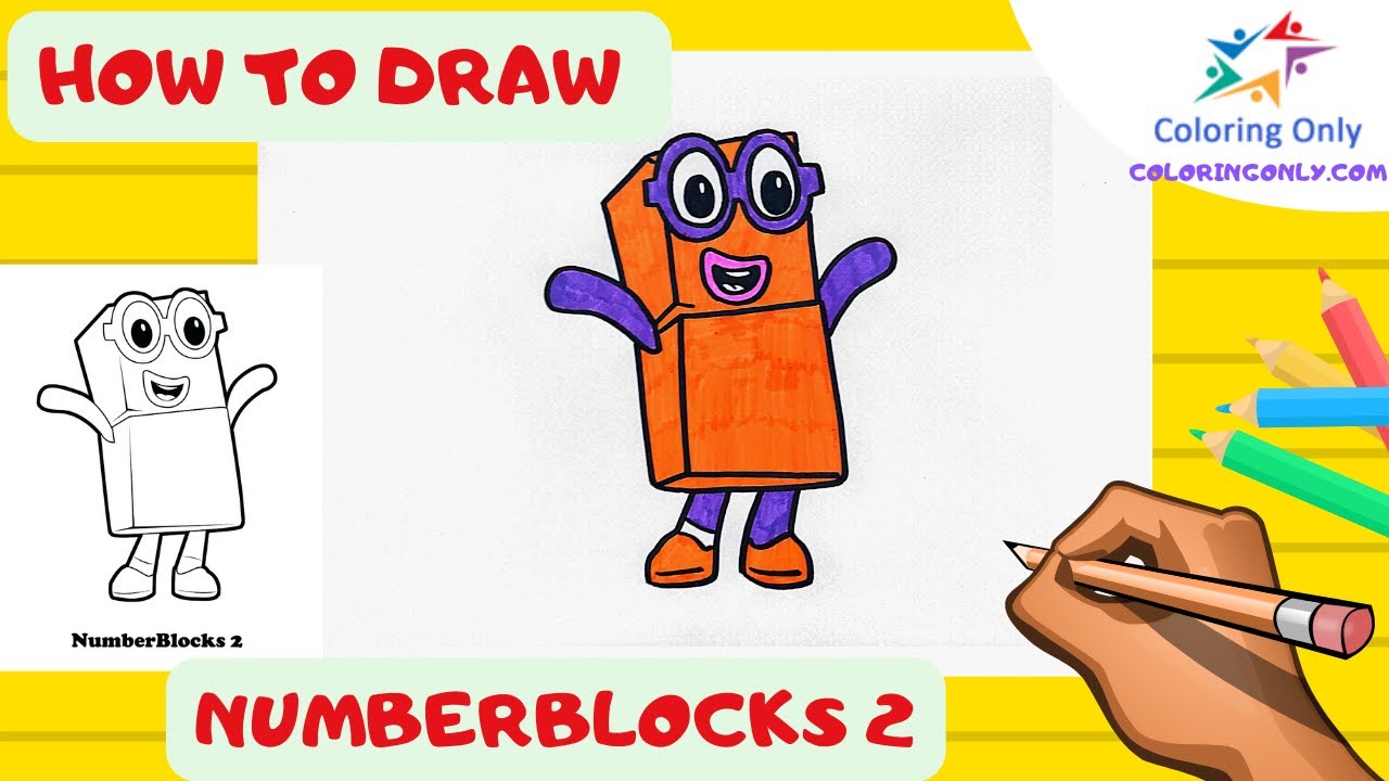 How to draw numberblocks